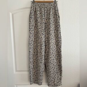 Zara Leopard Print High Waist Sweatpants with Pockets